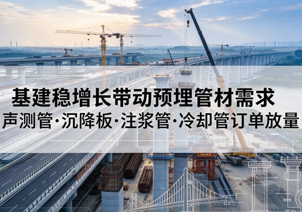 龙胜各族基建稳增长带动预埋监测管材需求，声测管、沉降板、注浆管订单持续放量
